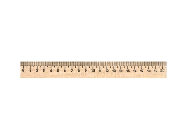 Линейка деревянная 20 см, ЛМП-200