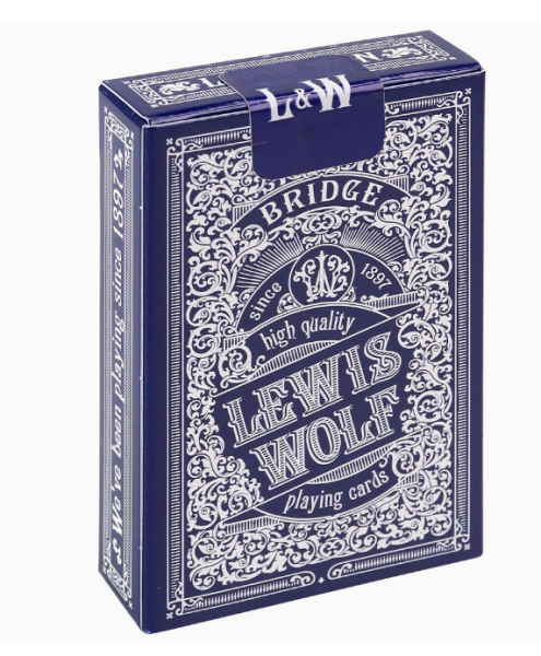 Игральные карты серия Lewis & Wolf blue 54 шт/колода, ИН-3826