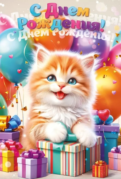 Открытка 'С Днём Рождения', 52.974
