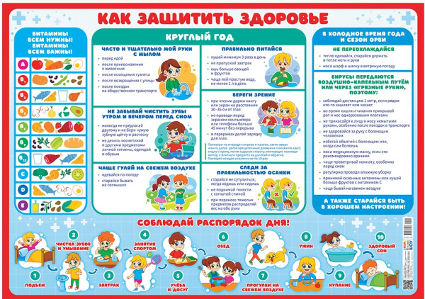 Плакат А2 картон, 'Забота о здоровье', ПОК-132